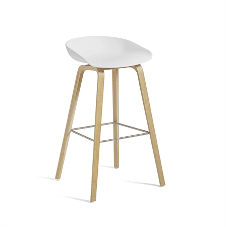 Bar stool, Köpenhamn, white/oak